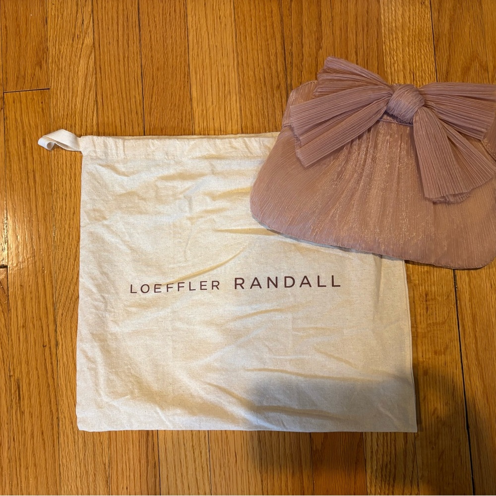Loeffler Randall Mauve Bow Clutch
